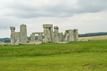 Stonehenge an ancient prehistoric stone monument, Salisbury, UK