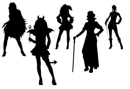 Halloween coustime silhouette