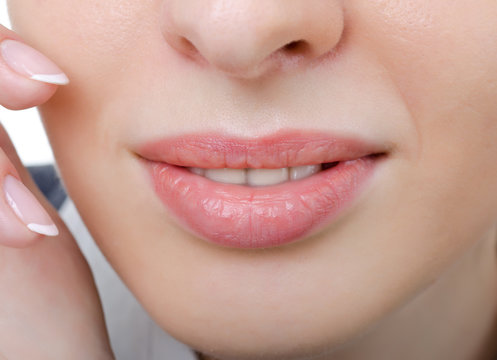 female sensual lips closeup