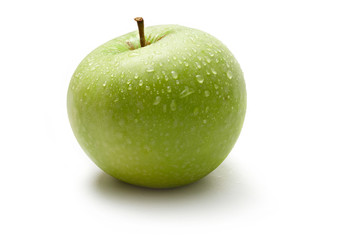 Green apple isolated on the white background