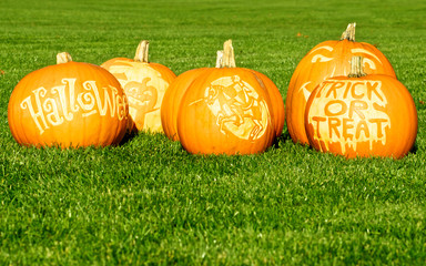 Fototapeta premium Halloween pumpkins