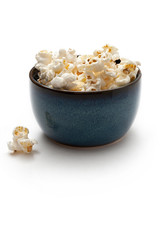 Popcorn isolated on the white background
