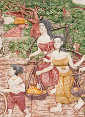 Thai art wall