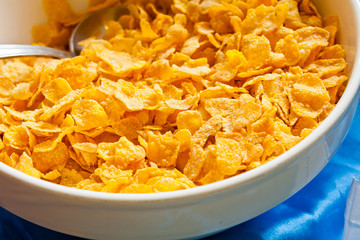 Cereals in the bowl