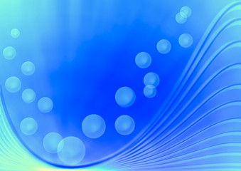 Bubbles with curve line background