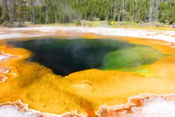 Keuken foto achterwand Natuurpark Emerald Pool In Yellowstone