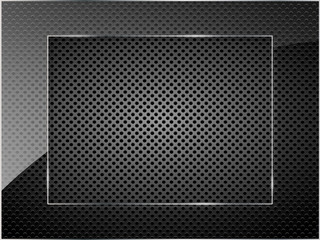 Glass framework on black background
