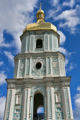 Bell tower of the orthodox St.Sophia Cathedral in Kiev, Ukraine