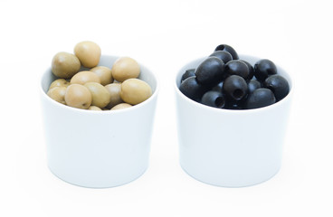 Aceitunas verdes y negras