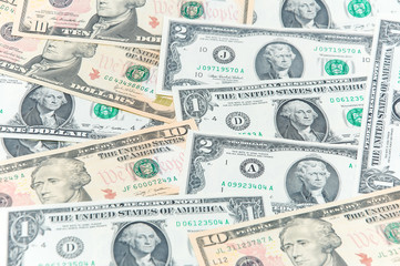 U.S. dollars in various denominations