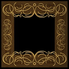 Frame with a pattern on a background