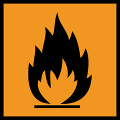 Gefahrstoffzeichen Entzündliche Stoffe Symbol