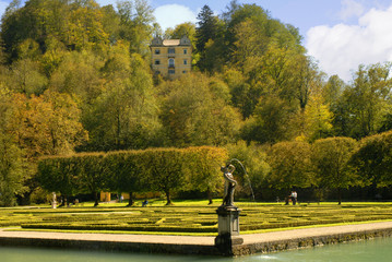Gardens at Hellbrun Castle near Salzburg Austria