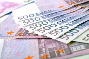 500 Euro money banknotes