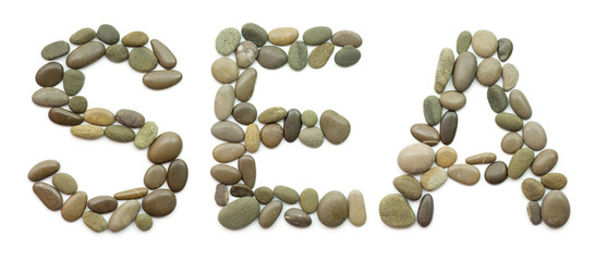 path alphabet of ocean stones