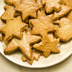 Closeup of a plate of cookies