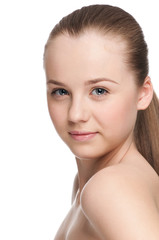 Fototapeta premium Portrait of young woman with perfect skin