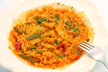 Poulet basquaise