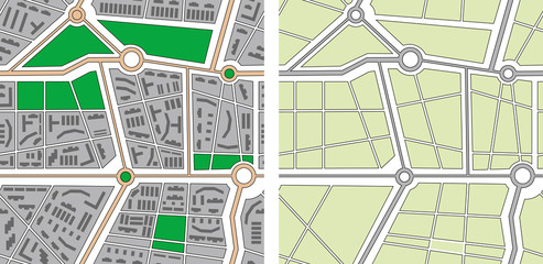 Seamless vector city map