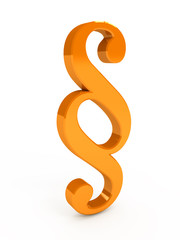 The paragraph sign over white background