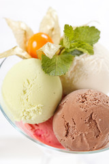 scoops of ice cream