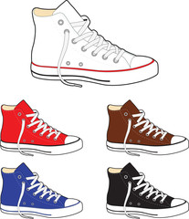 Sneakers (gumshoes) - vector illustration