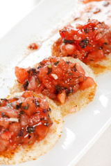Appetizers with tomatoes