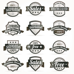 Premium high Quality sales free Labels with retro design