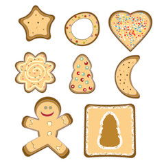 gingerbread isolated vector