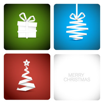 Simple vector christmas decoration made from paper