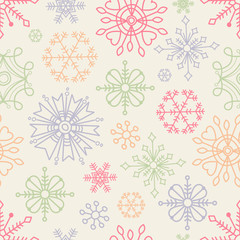 Christmas seamless pattern in boho style