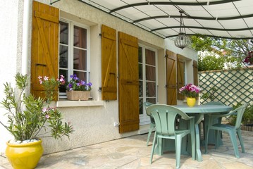 terrasse avec pergola