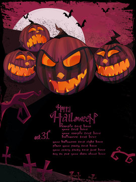 Halloween vector template