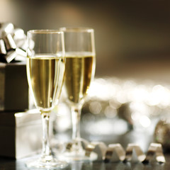 silver christmas card