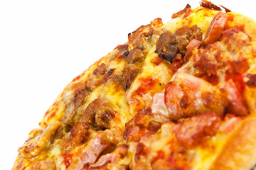 Closeup pizza food