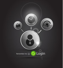 Vector login background
