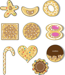 cookies vector set