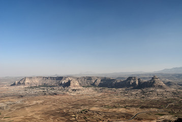 desert and mountains near sanaa yemen