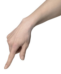 finger pointing hand