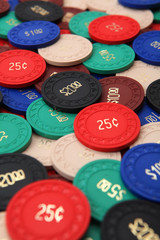 Obraz na płótnie Canvas Poker chips