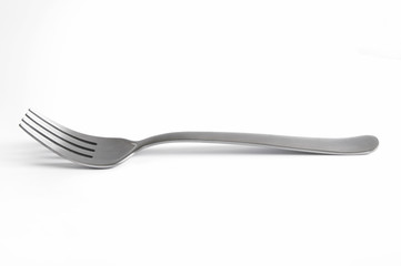 Fork photo on the white background