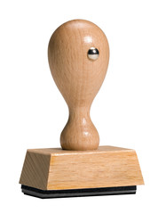 wooden rubber stamp