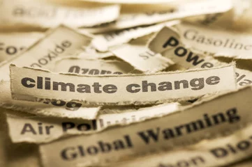 Cercles muraux Journaux Climate Chage