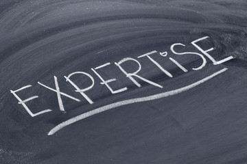 expertise word on blackboard