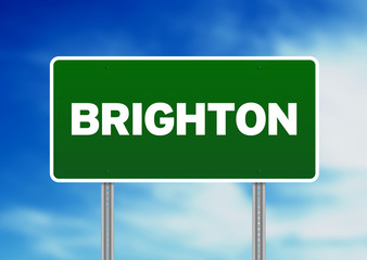 Green Road Sign -  Brighton, England