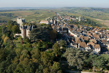 Obraz premium Photo aérienne du Château de Sancerre