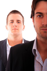 Portrait of  business men working together