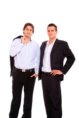 Portrait of  business men working together