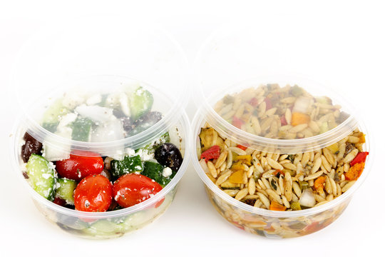 Prepared Salads In Takeout Containers