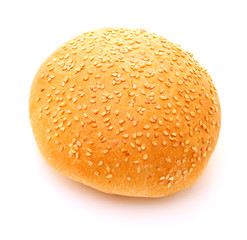 Image of bun for hamburger isolated on white